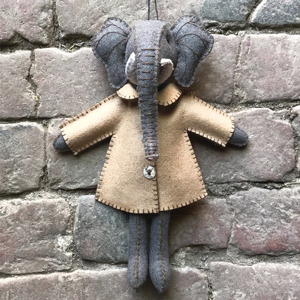Ellie Felt Elephant In A Jacket