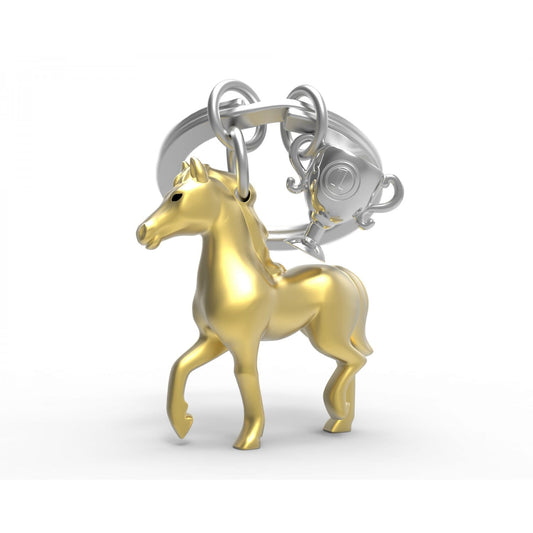 Metalmorphose Keyring Gold Horse & Trophy