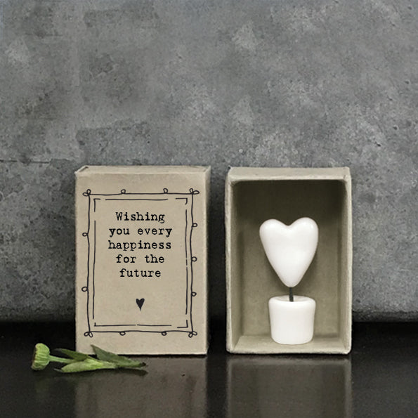 Matchbox Porcelain Heart Every Happiness For The Future