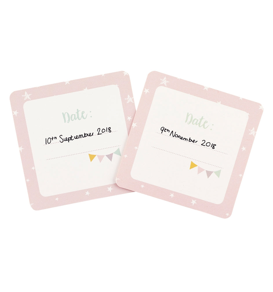 Baby Milestone Cards Pink