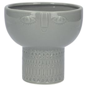 Grey Face Decorative Bowl Vase