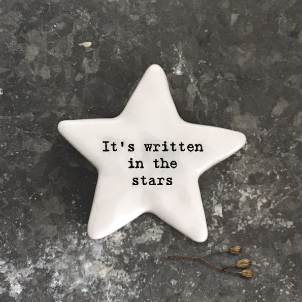 Porcelain Star Token Written In the Stars