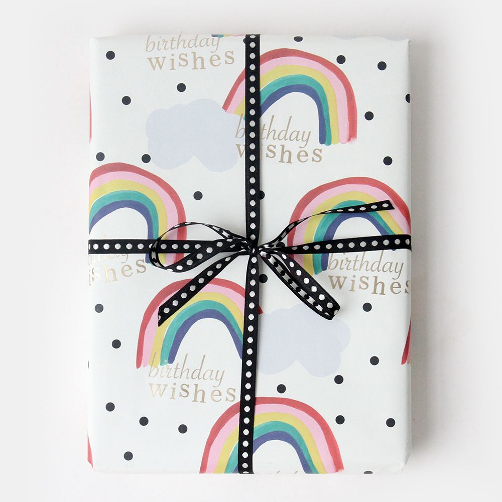 Happy Birthday Rainbow Design Gift Wrap