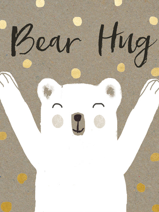 Small But Perfectly Formed Bear Hug Greetings Card