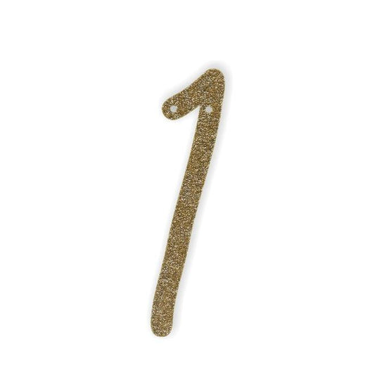 Meri Meri Gold Glitter Bunting Numbers