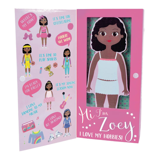 Zoey Wooden Magnetic Dress Up Doll