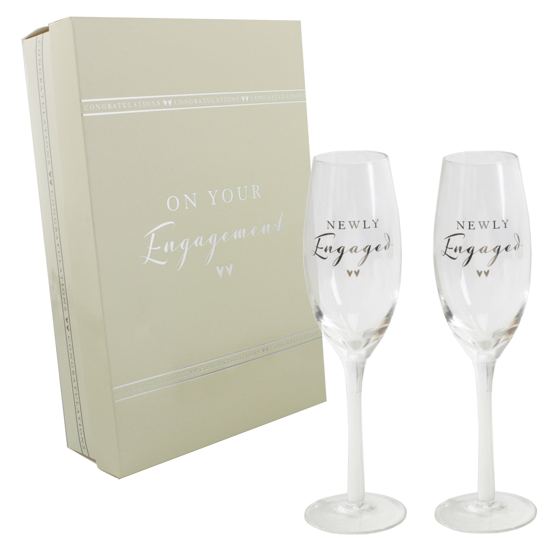 Engagement champagne flutes deals