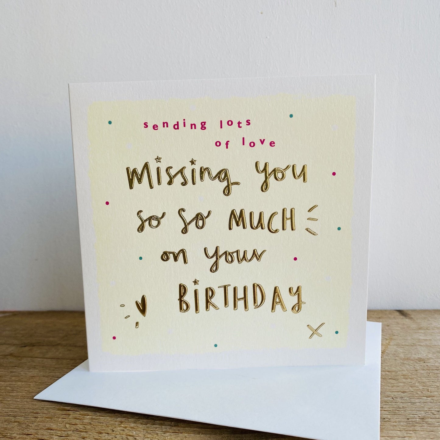 Sherbert Birthday Greetings Card Missing You