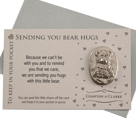 Bear Hugs Pewter Pocket Charm