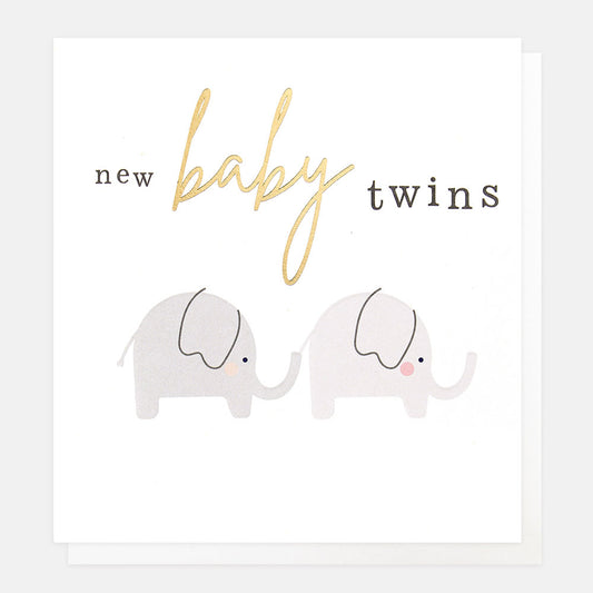 New Baby Twins Greetings Card