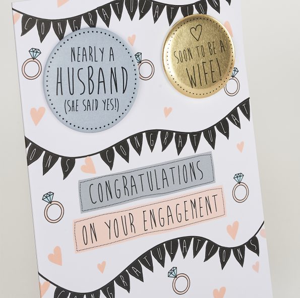 Paper Sole Engagement Greetings Card