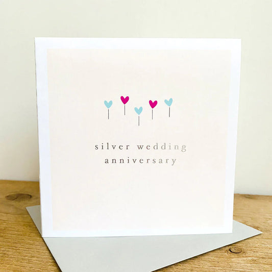 Silver Wedding Greetings Card