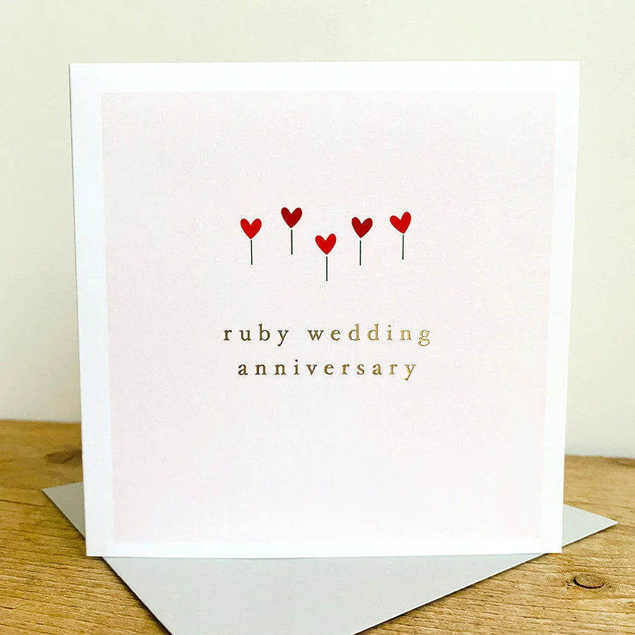 Ruby Wedding Greetings Card