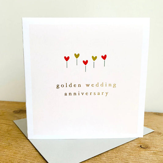 Golden Wedding Greetings Card