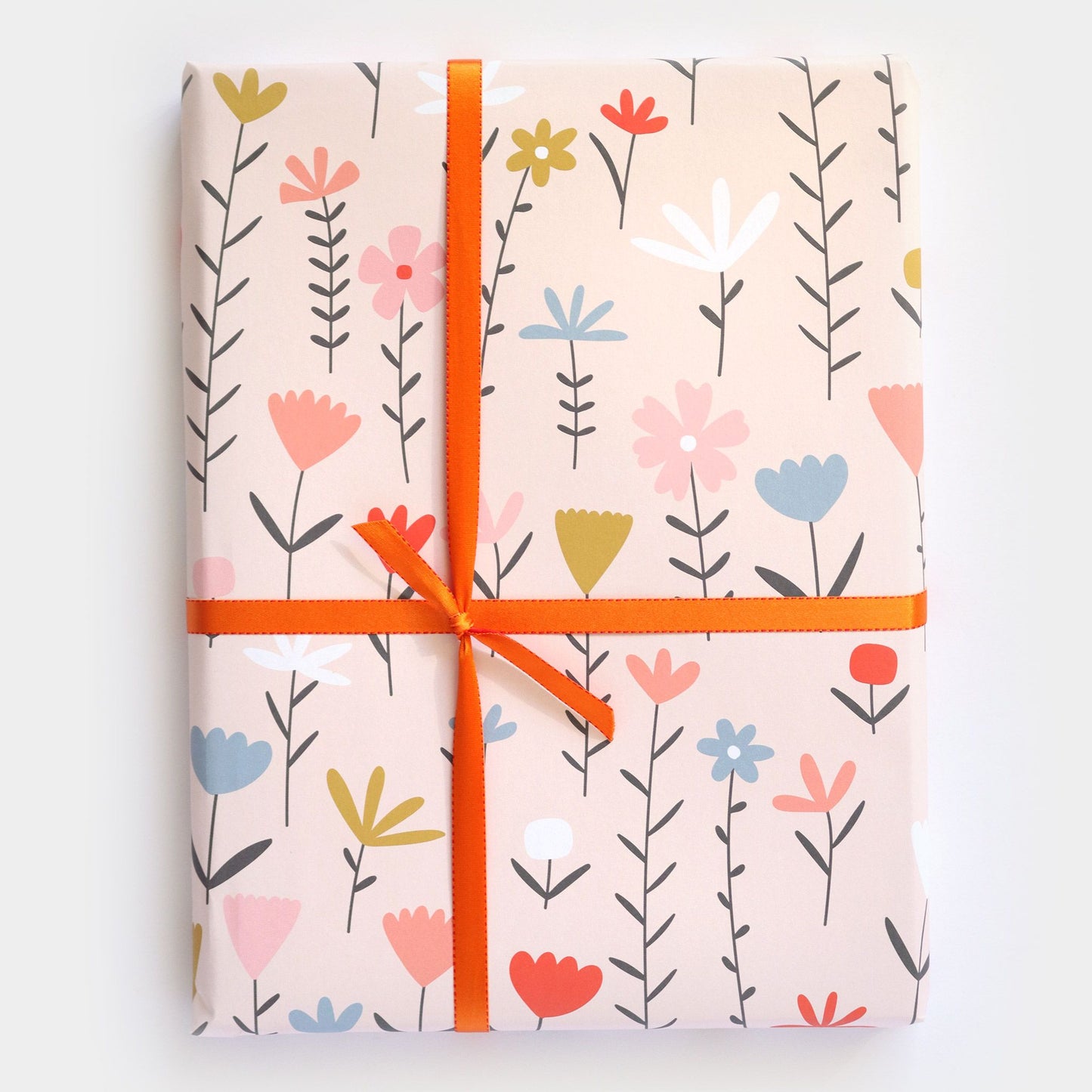 Pink Flower Design Gift Wrap