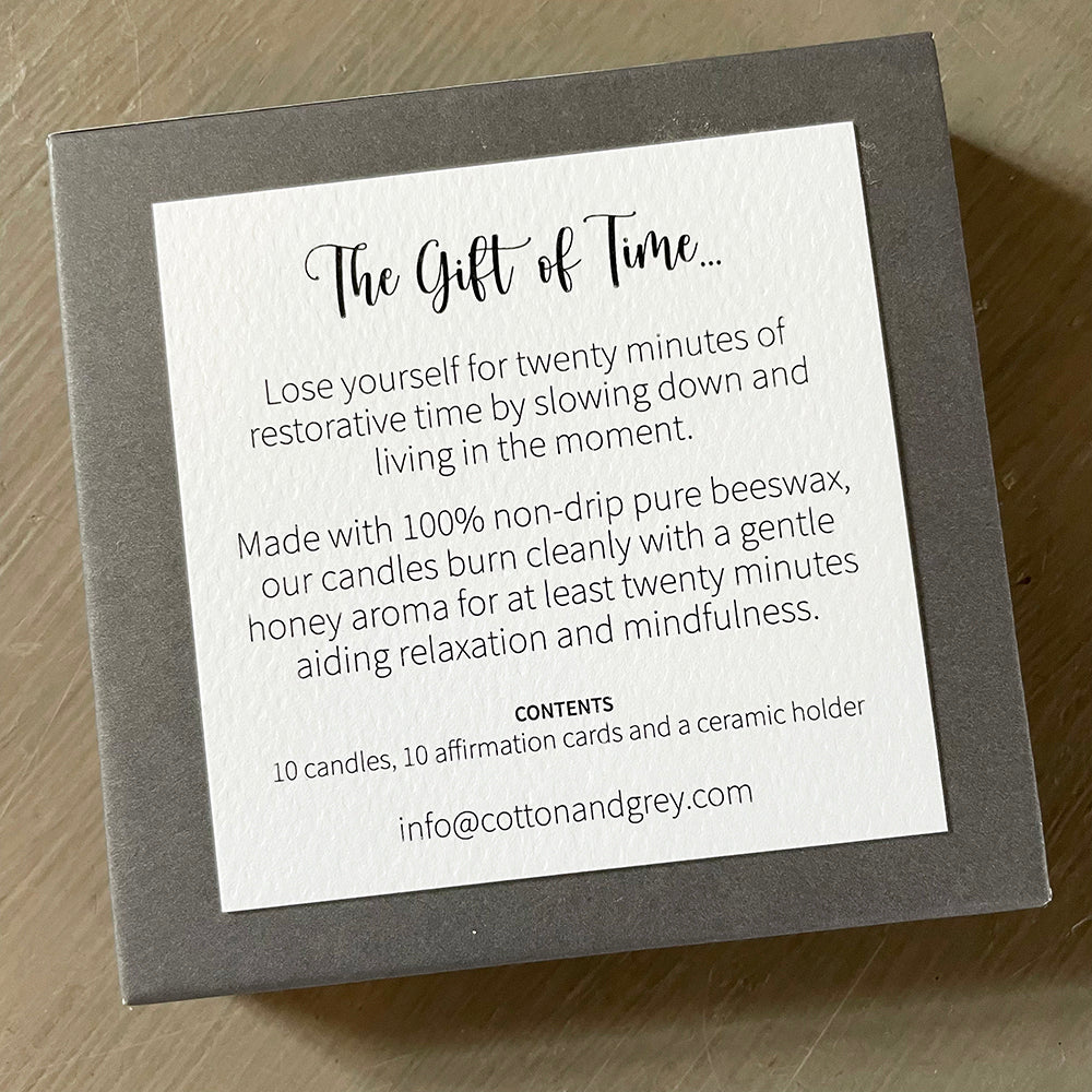 The Gift Of Time Boxed Candles & Suggestion Cards