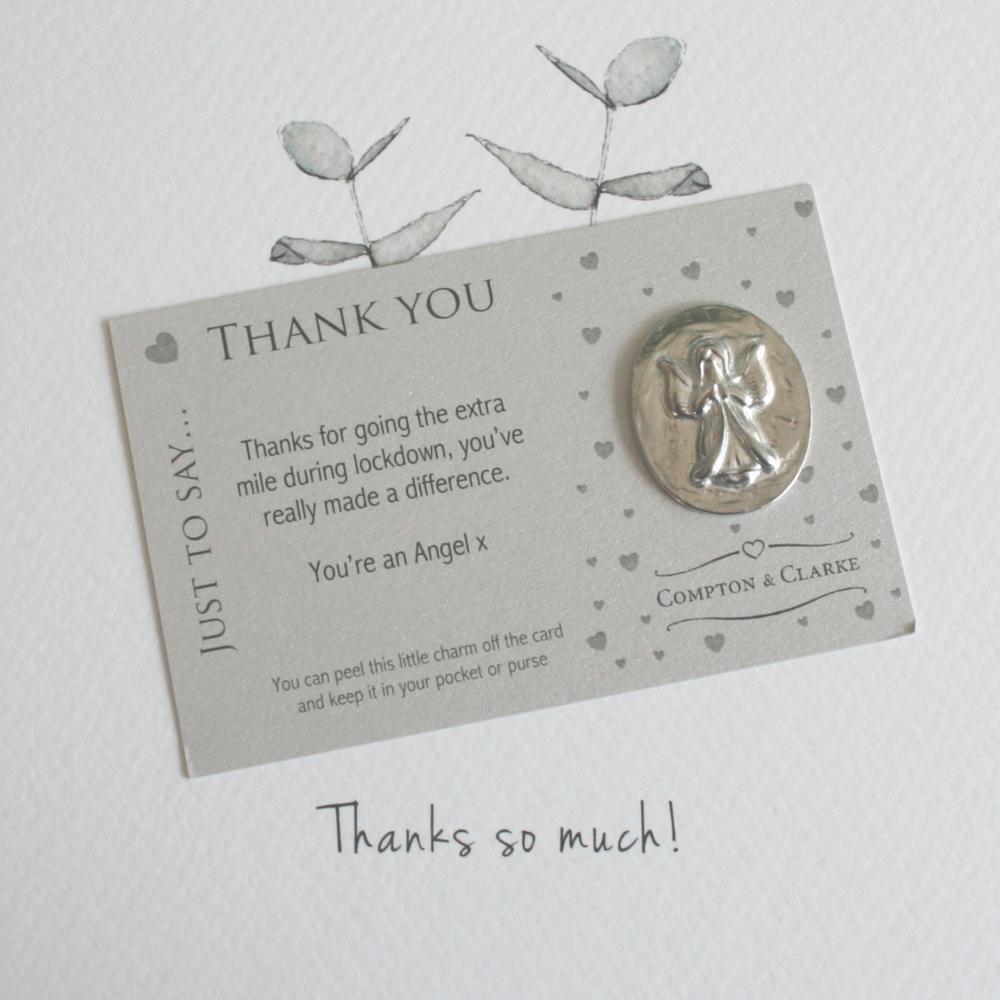 Thank You You’re An Angel Pewter Pocket Charm