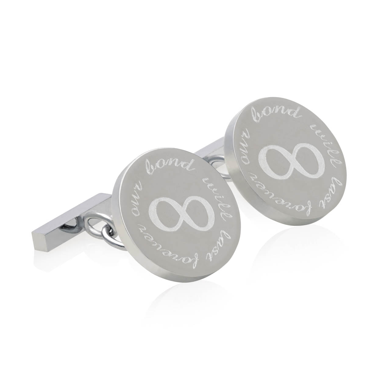 Silver Cufflinks Our Bond Will Last Forever
