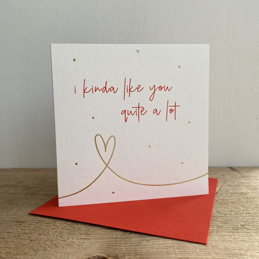 I Kinda Like You Valentines Day Greetings Card