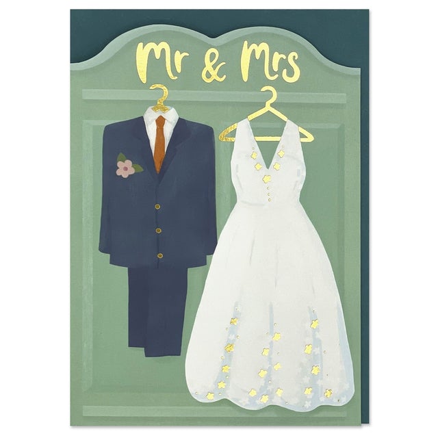 Mr & Mrs Wedding Greetings Card
