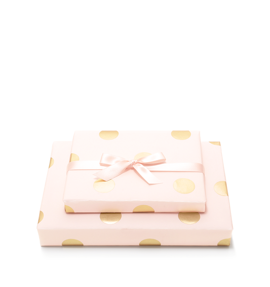 Pastel Pink & Gold Dots Gift Wrap