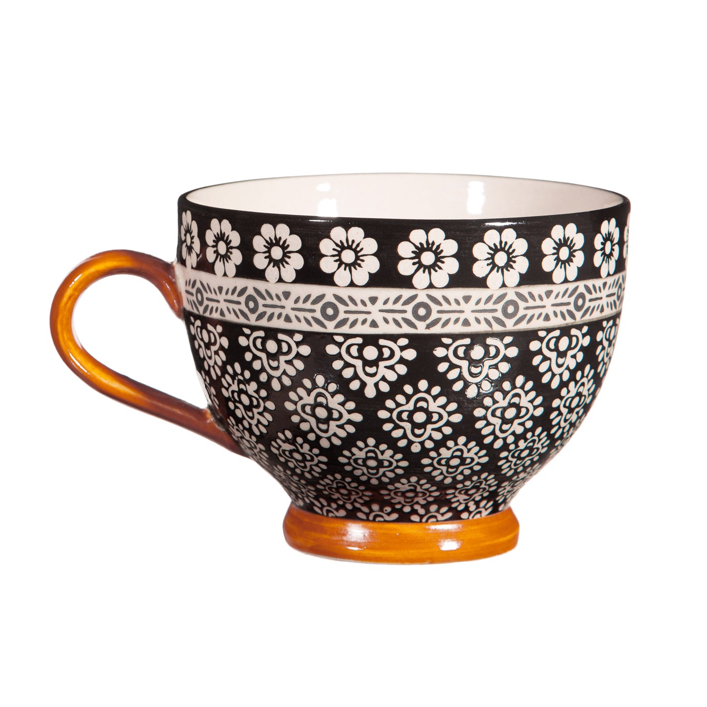Nisha Tea Cup White and Black