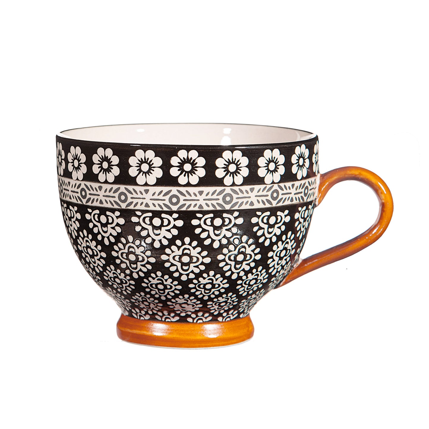 Nisha Tea Cup White and Black