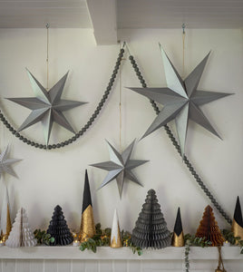 Handmade Ceramic Hanging Star Trio - Peace, Love, Joy - Wild at Heart