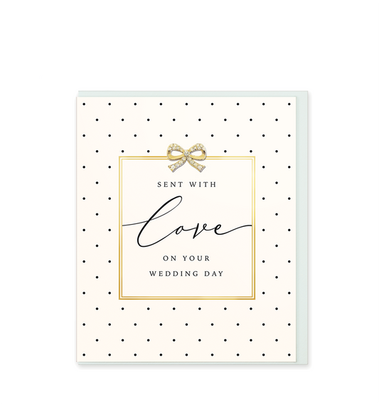 Sent With Love Wedding Day Greetings Card