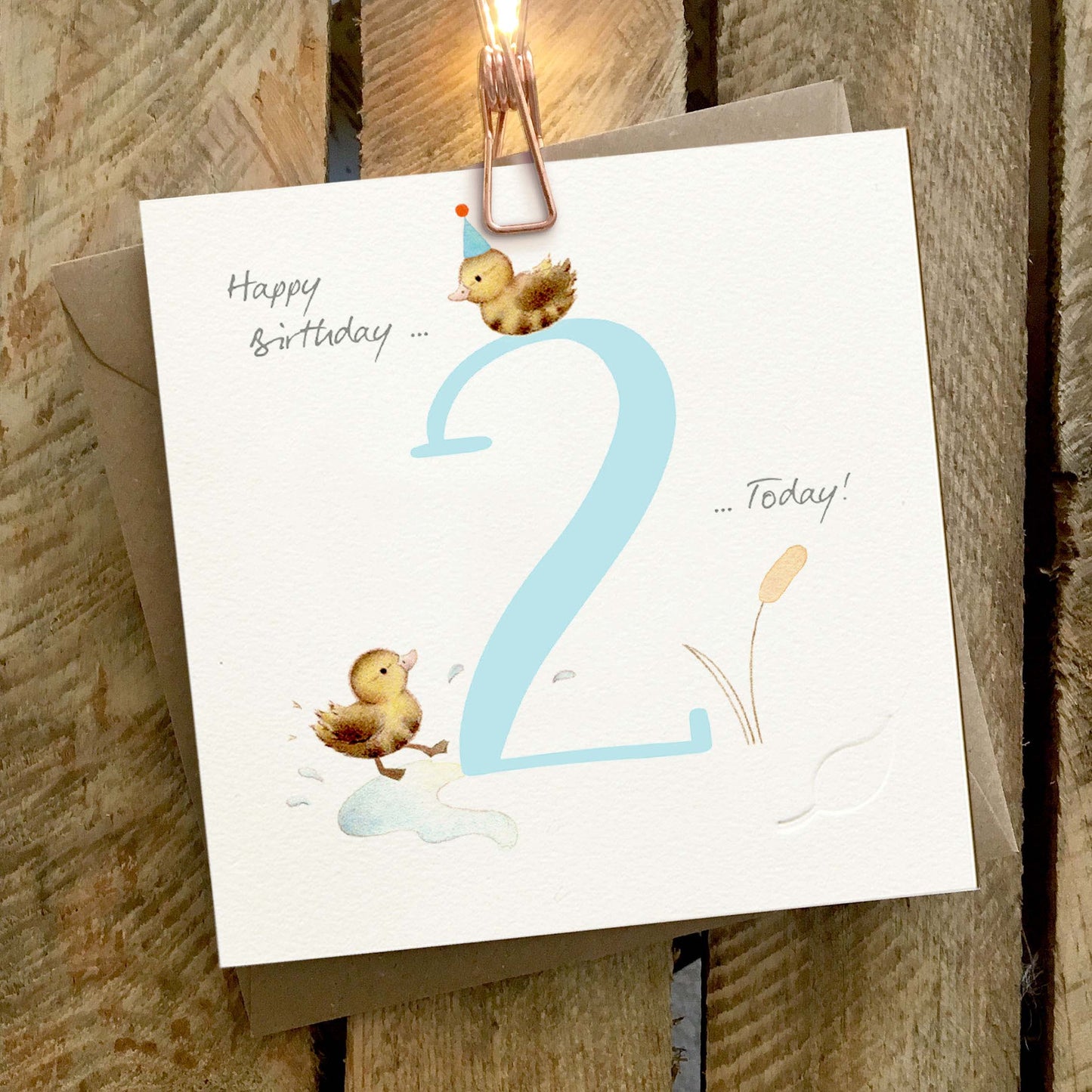 Two Today Boy Birthday Greetings Card