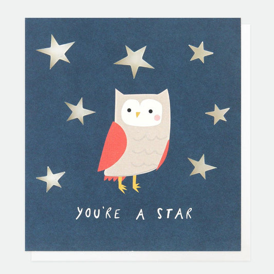 You're A Star Owl Greetings Card