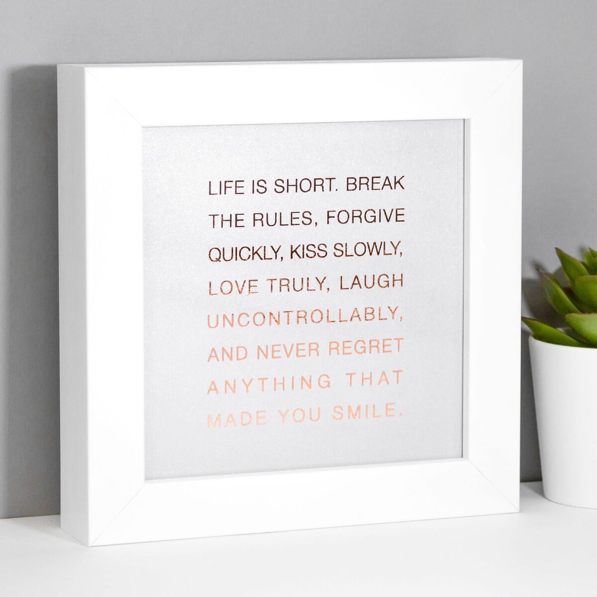 Life Is Short Boxed Framed Print