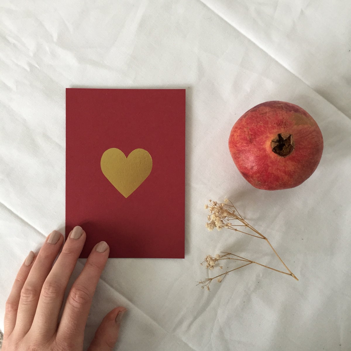 Gold Heart Greetings Card