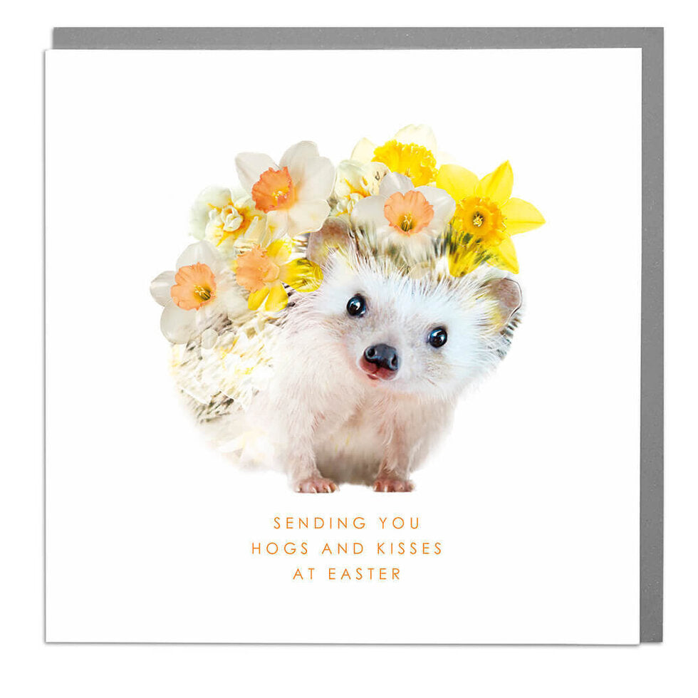 Wildlife Botanical 'Hogs & Kisses' Easter Greeting Card