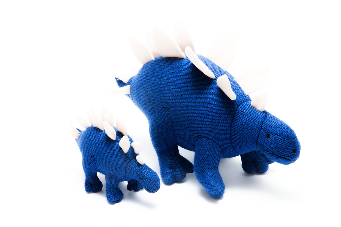 Stegosaurus Knitted Dinosaur Soft Blue