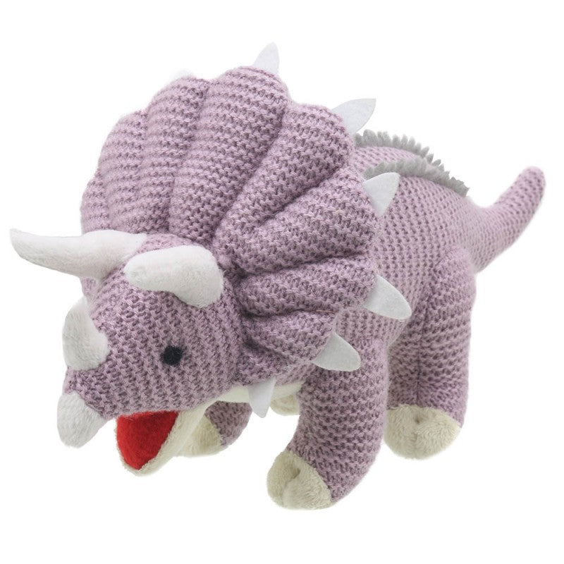 Wilberry Triceratops Knitted Dinosaur