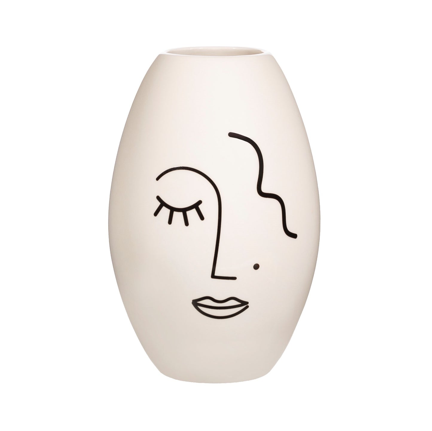 Abstract Face Large Vase
