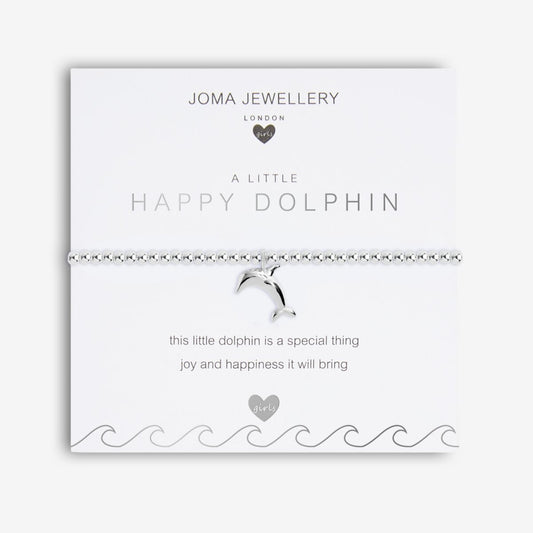 Children's A Little Happy Dolphin Silver Bracelet