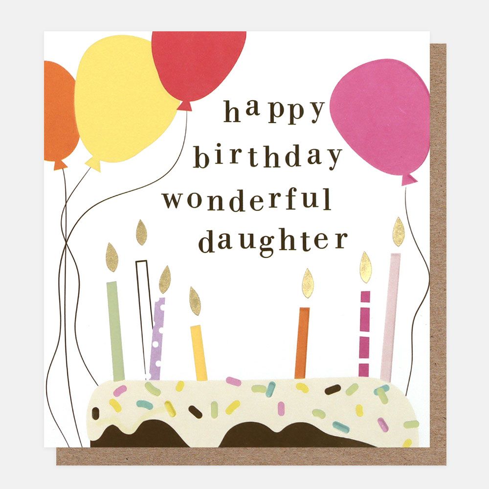 Happy Birthday Wonderful Daughter Greetings Card