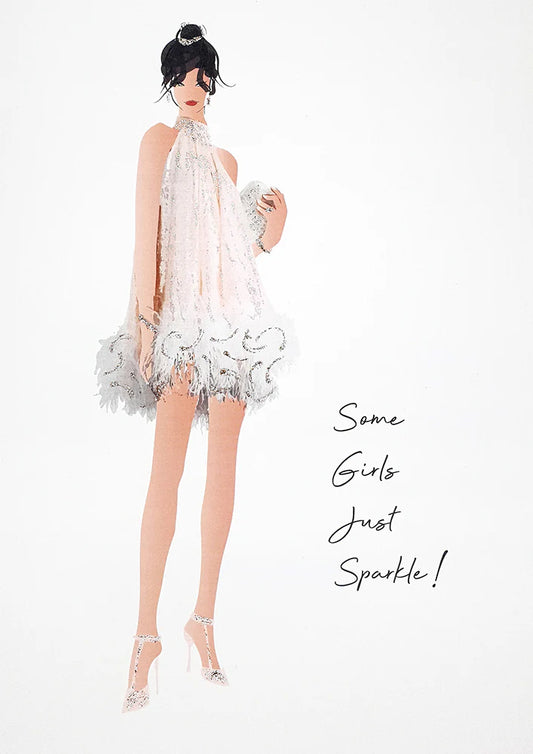 Some Girls Just Sparkle A4 Print