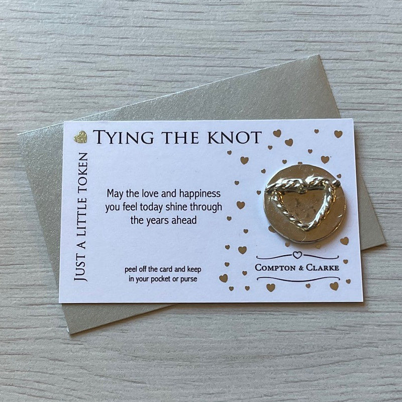 Tying the Knot Pewter Pocket Charm