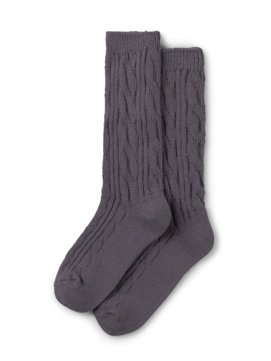 Charcoal Cosy Cable Socks