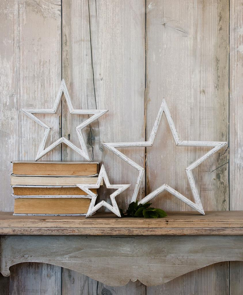 Rustic Wooden Stars White