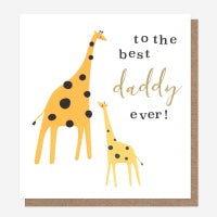 Best Daddy Giraffes Greetings Card