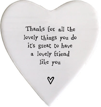 Porcelain Heart Shaped Coaster Lovely Things