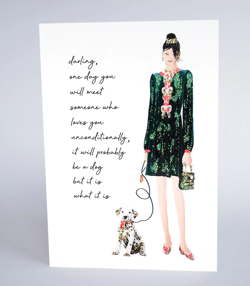 Loves You Unconditionally Probably A Dog Greetings Card