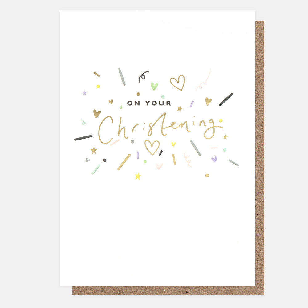 On Your Christening Day Confetti Greetings Card