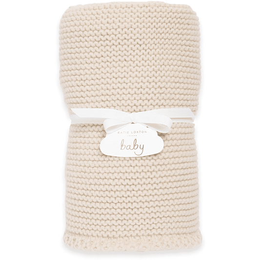 Knitted Baby Blanket Cream