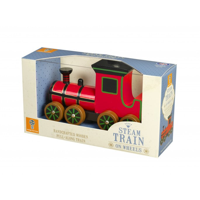 Wooden Pull Along Steam Train