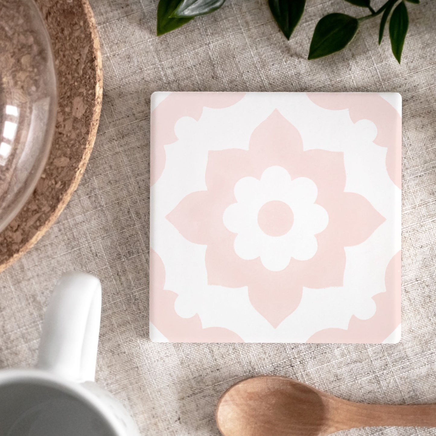 Ceramic Coaster Porto Pink